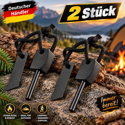 Feuerstahl feuerstein mit - 2x,